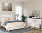 Gerridan Queen Panel Bed with Mirrored Dresser and Nightstand