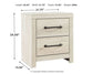 Cambeck King/California King Upholstered Panel Headboard with Mirrored Dresser and 2 Nightstands