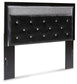 Kaydell Queen Upholstered Panel Headboard with Mirrored Dresser, Chest and Nightstand