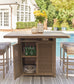 Walton Bridge Square Bar Table w/Fire Pit