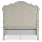 Arlendyne Queen Upholstered Bed with Mirrored Dresser, Chest and 2 Nightstands