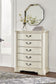 Arlendyne Queen Upholstered Bed with Mirrored Dresser, Chest and 2 Nightstands