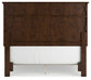 Danabrin Full Panel Bed with Mirrored Dresser and Nightstand