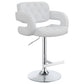 Brandi Adjustable Bar Stool Chrome and White