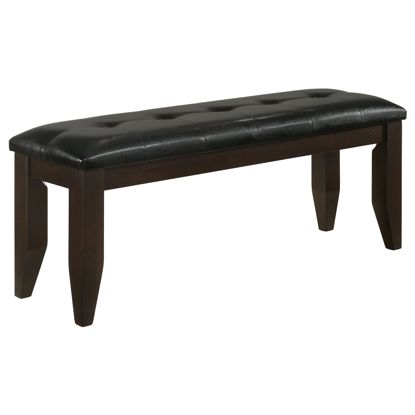 Dalila Leatherette Upholstered Wood Dining Bench Cappuccino