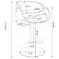 Dana Adjustable Bar Stool Ecru and Chrome