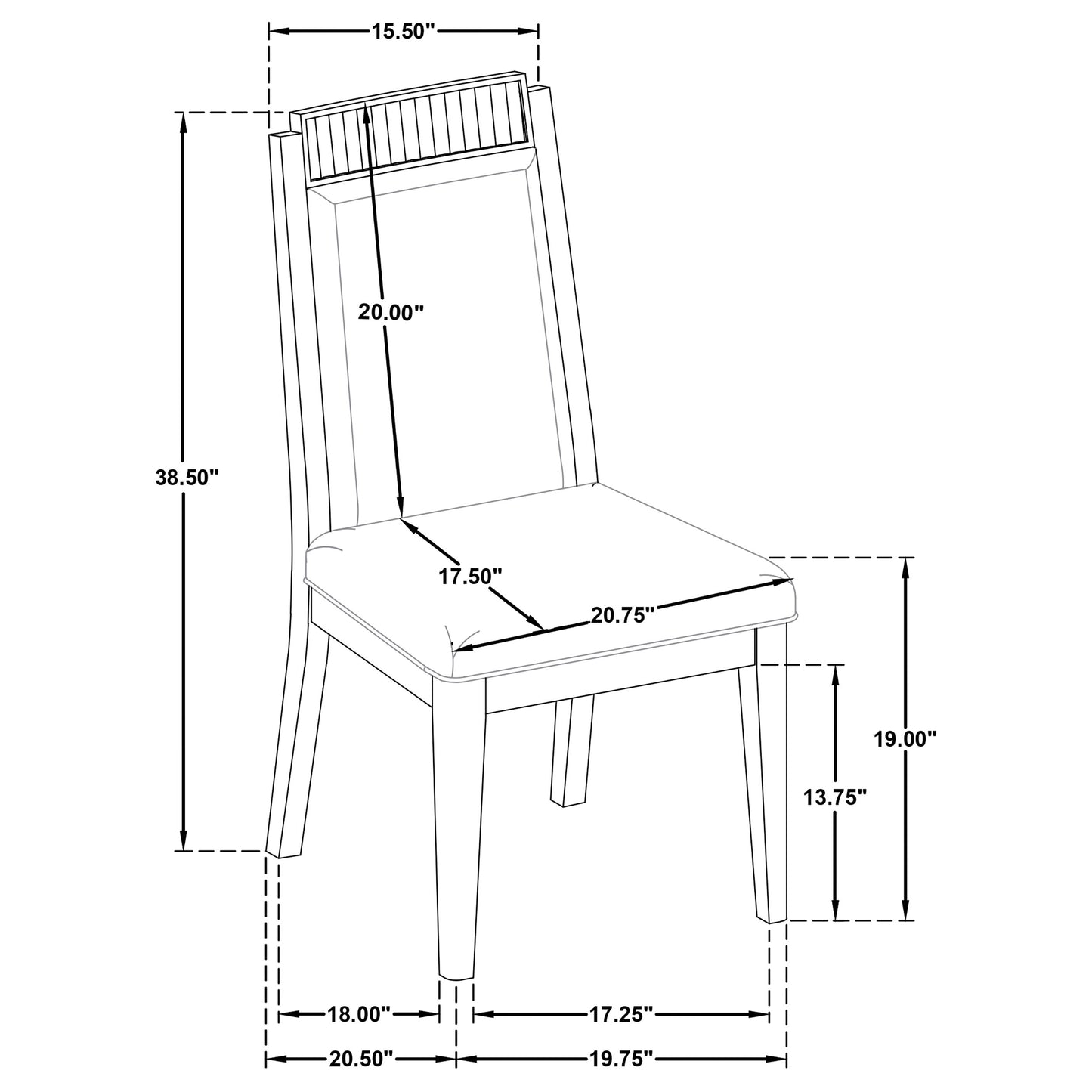 Brookmead Wood Dining Side Chair Ivory and Black (Set of 2)