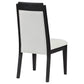 Brookmead Wood Dining Side Chair Ivory and Black (Set of 2)