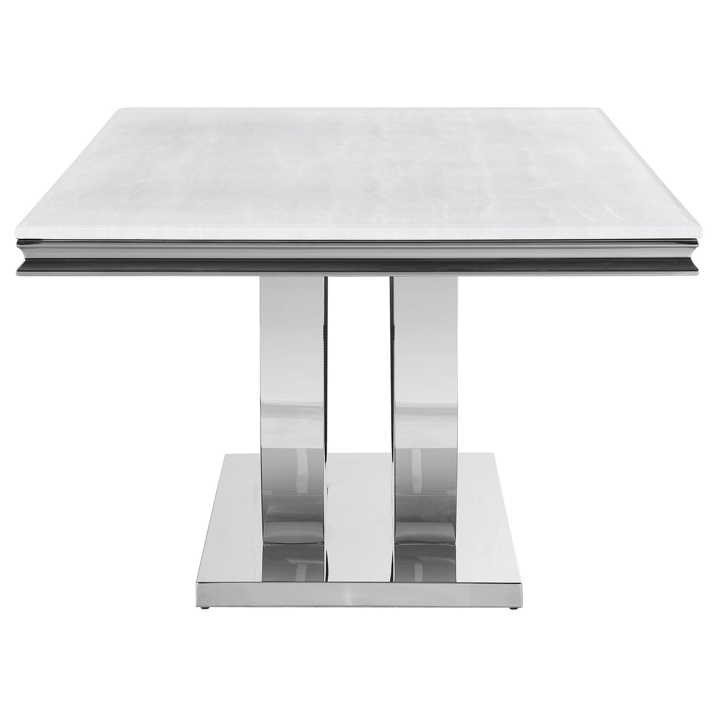 Kerwin Rectangular 71-inch Stone Top Dining Table White