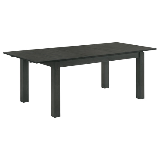 Jakob Rectangular 83-inch Extension Leaf Dining Table Black