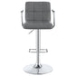 Palomar Adjustable Height Bar Stool Grey and Chrome