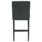 Alba Boucle Upholstered Counter Chair Black (Set of 2)