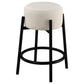 Leonard Upholstered Backless Counter Stool White (Set of 2)