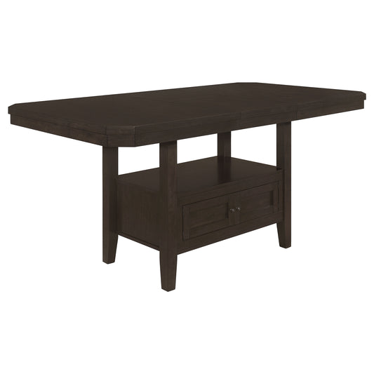 Prentiss 78-inch Extension Counter Dining Table Cappuccino