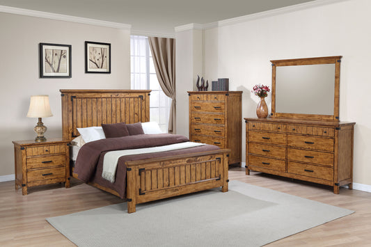 Brenner 5-piece California King Bedroom Set Rustic Honey