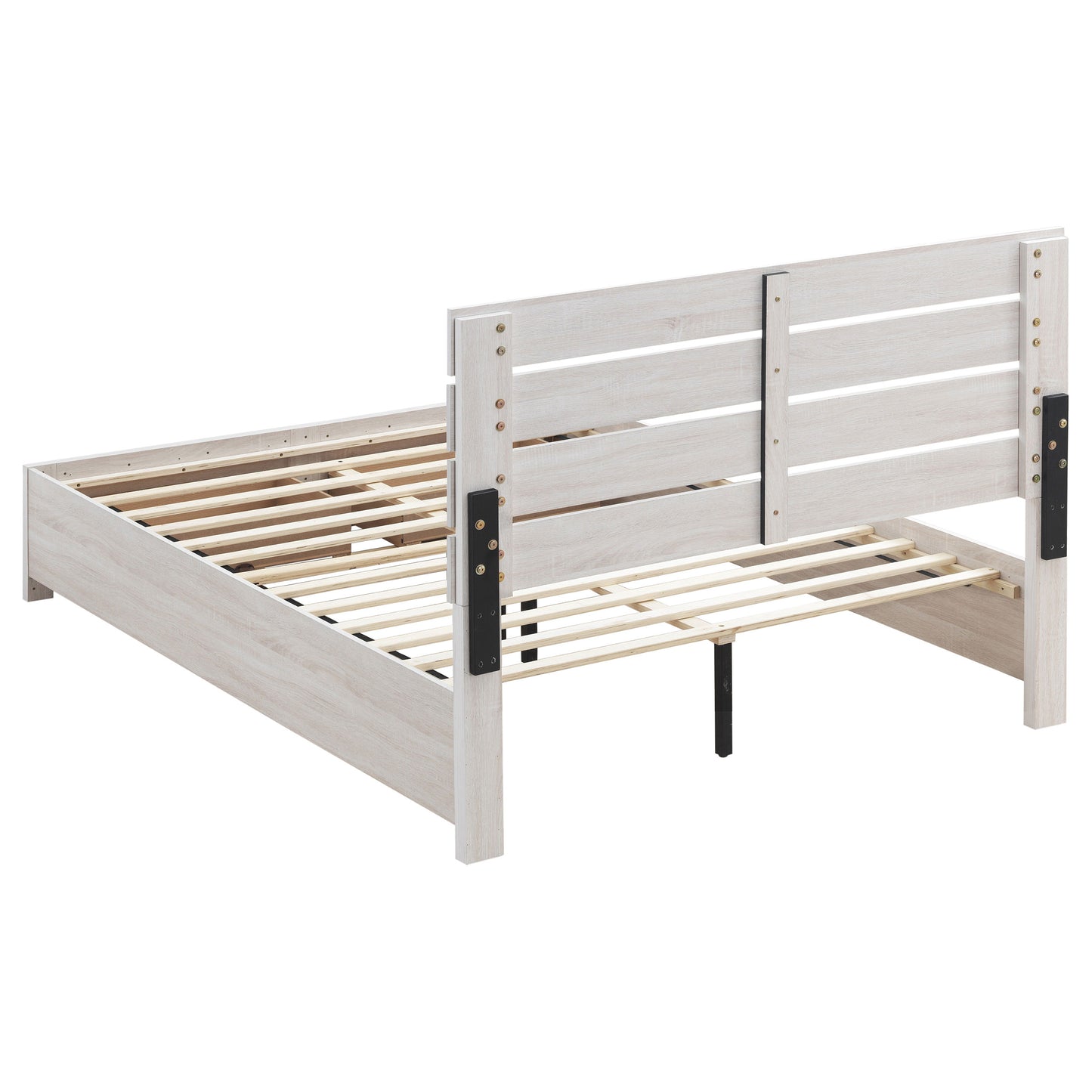 Brantford Wood Eastern King Storage Panel Bed Coastal White