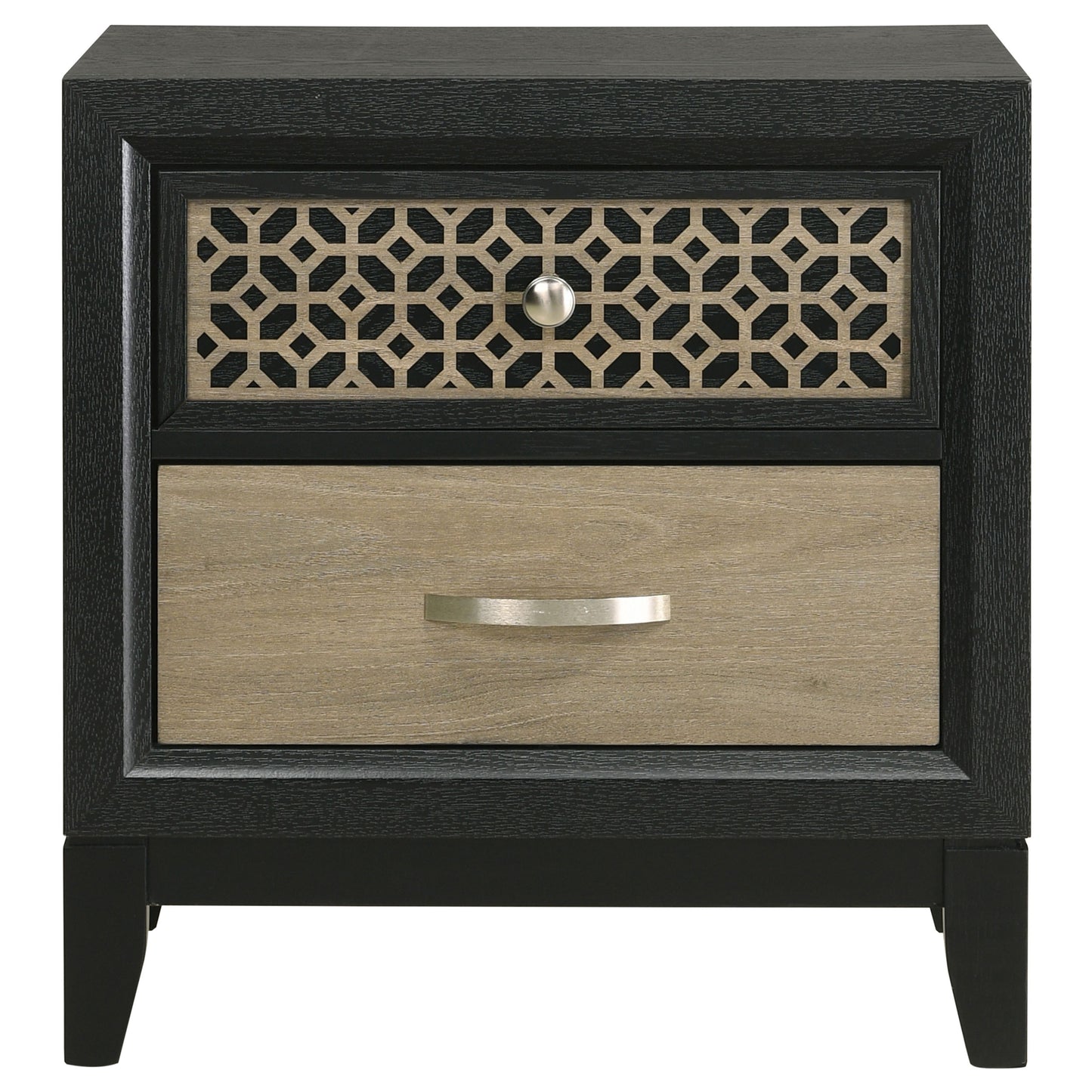 Valencia 2-drawer Nightstand Black