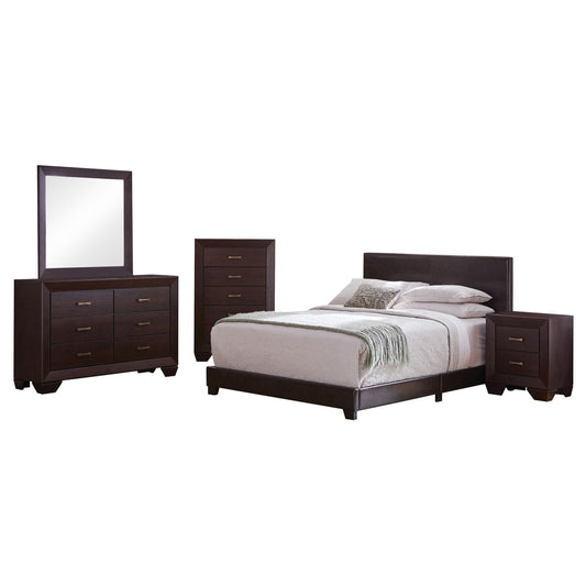 Dorian 5-piece Eastern King Bedroom Set Dark Cocoa