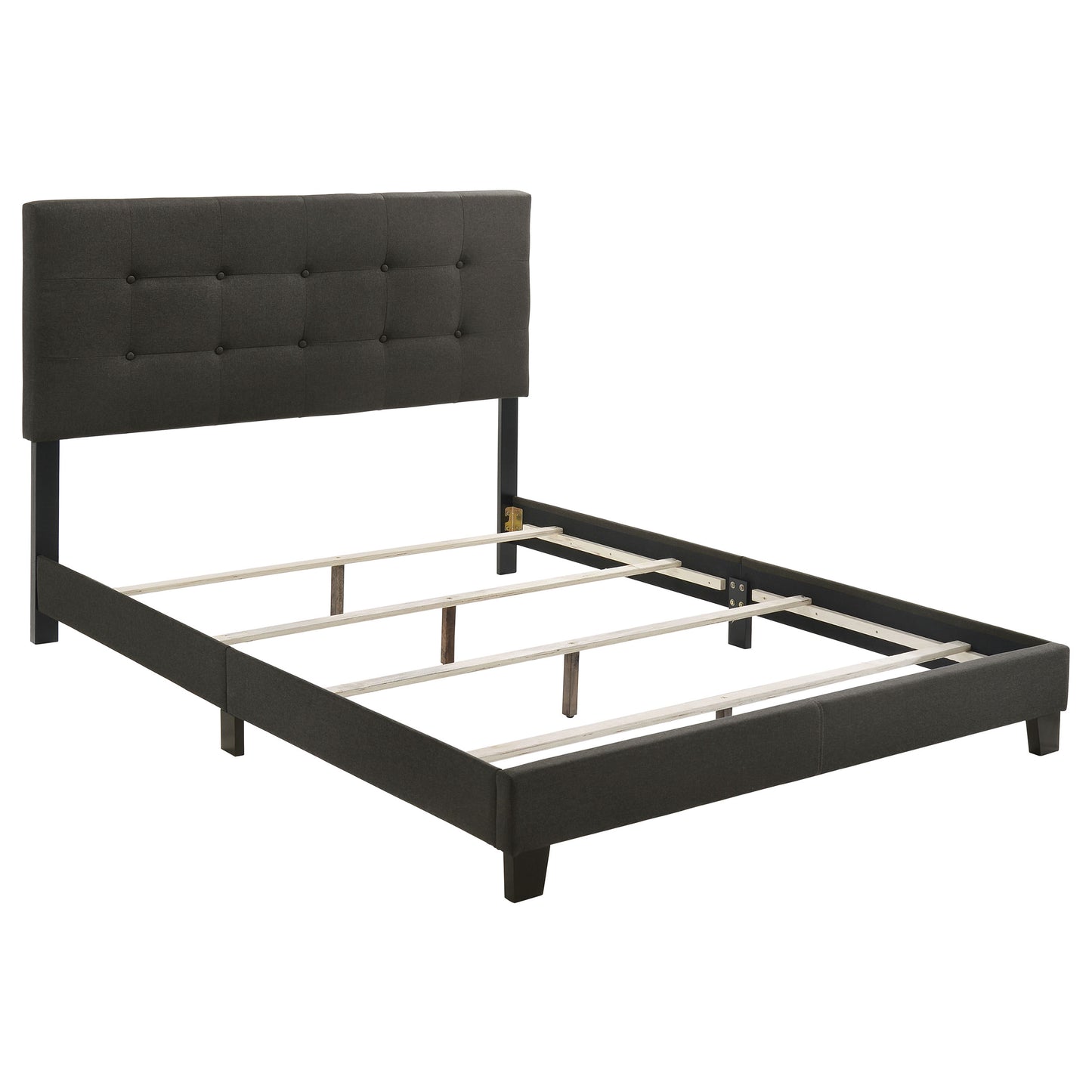 Mapes Upholstered Full Panel Bed Charcoal