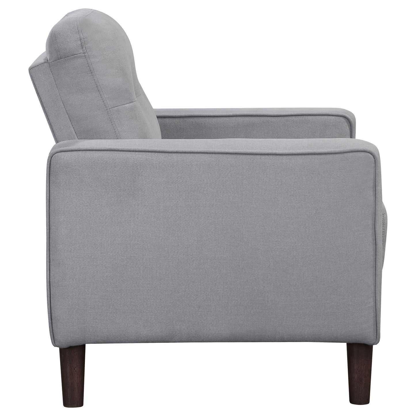 Bowen Upholstered Track Arm Tufted Accent Chair Grey