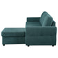 Samantha Upholstered Storage Sleeper Sectional Sofa Teal