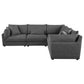 Sasha 5-piece Upholstered Modular Sectional Barely Black