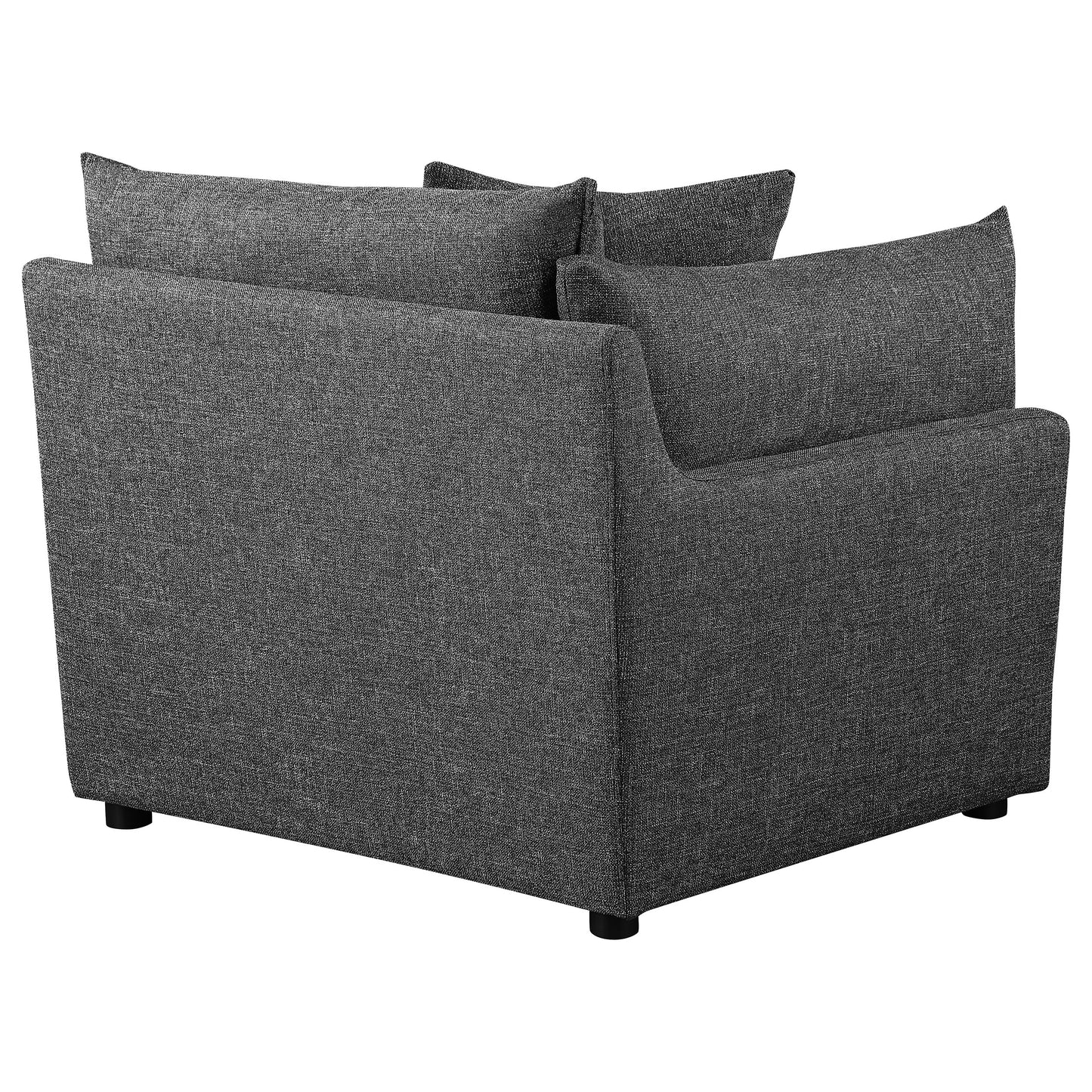 Sasha 3-Piece Upholstered Sofa Barely Black