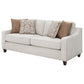 Christine Upholstered Sloped Arm Sofa Beige