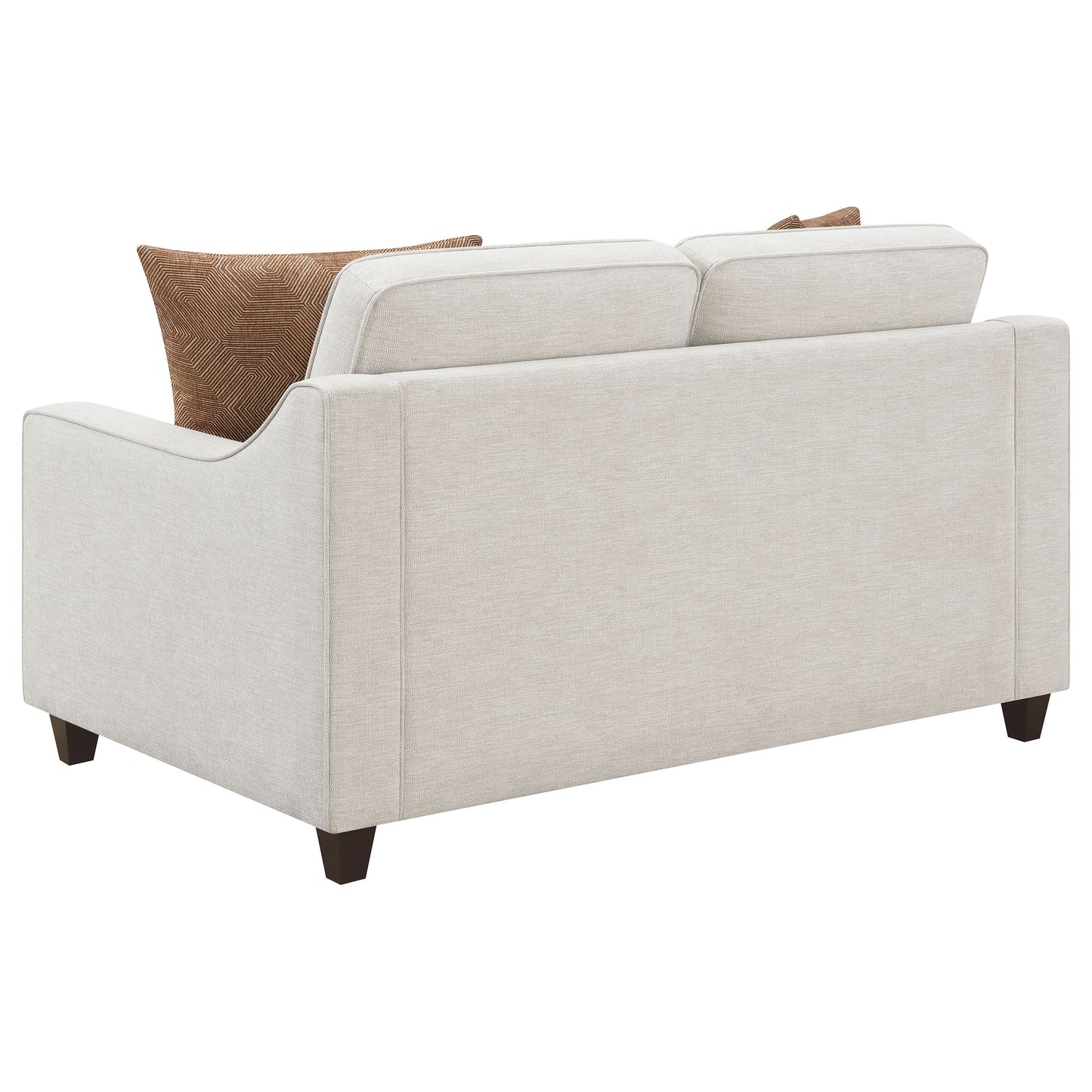 Christine Upholstered Sloped Arm Loveseat Beige