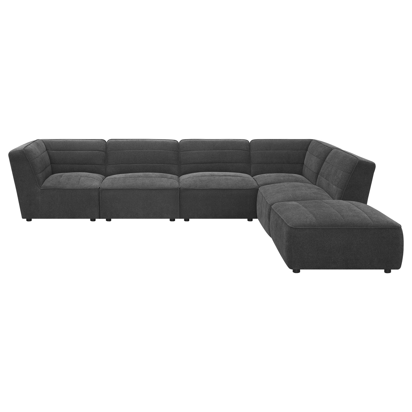 Sunny 6-piece Upholstered Modular Sectional Sofa Charcoal