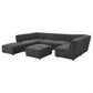 Sunny Square Upholstered Ottoman Dark Charcoal