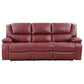 Camila 3-piece Upholstered Reclining Sofa Set Red