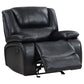 Camila 3-piece Upholstered Motion Reclining Sofa Set Black