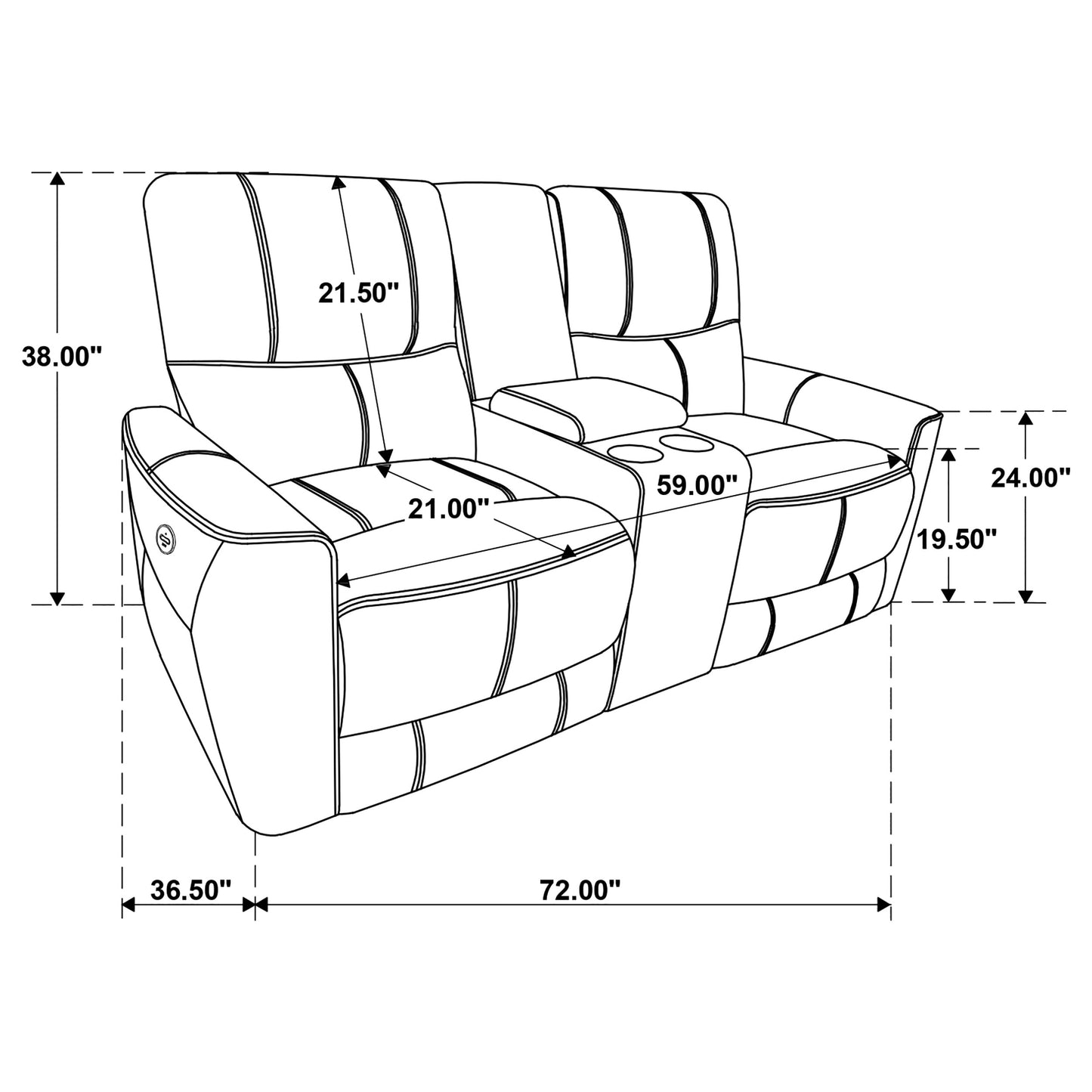 Greenfield 2-piece Power Reclining Sofa Set Dove Grey