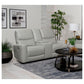 Greenfield Upholstered Power Reclining Loveseat Dove Grey