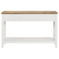 Hollis 2-drawer Wood Entryway Console Table Brown and White