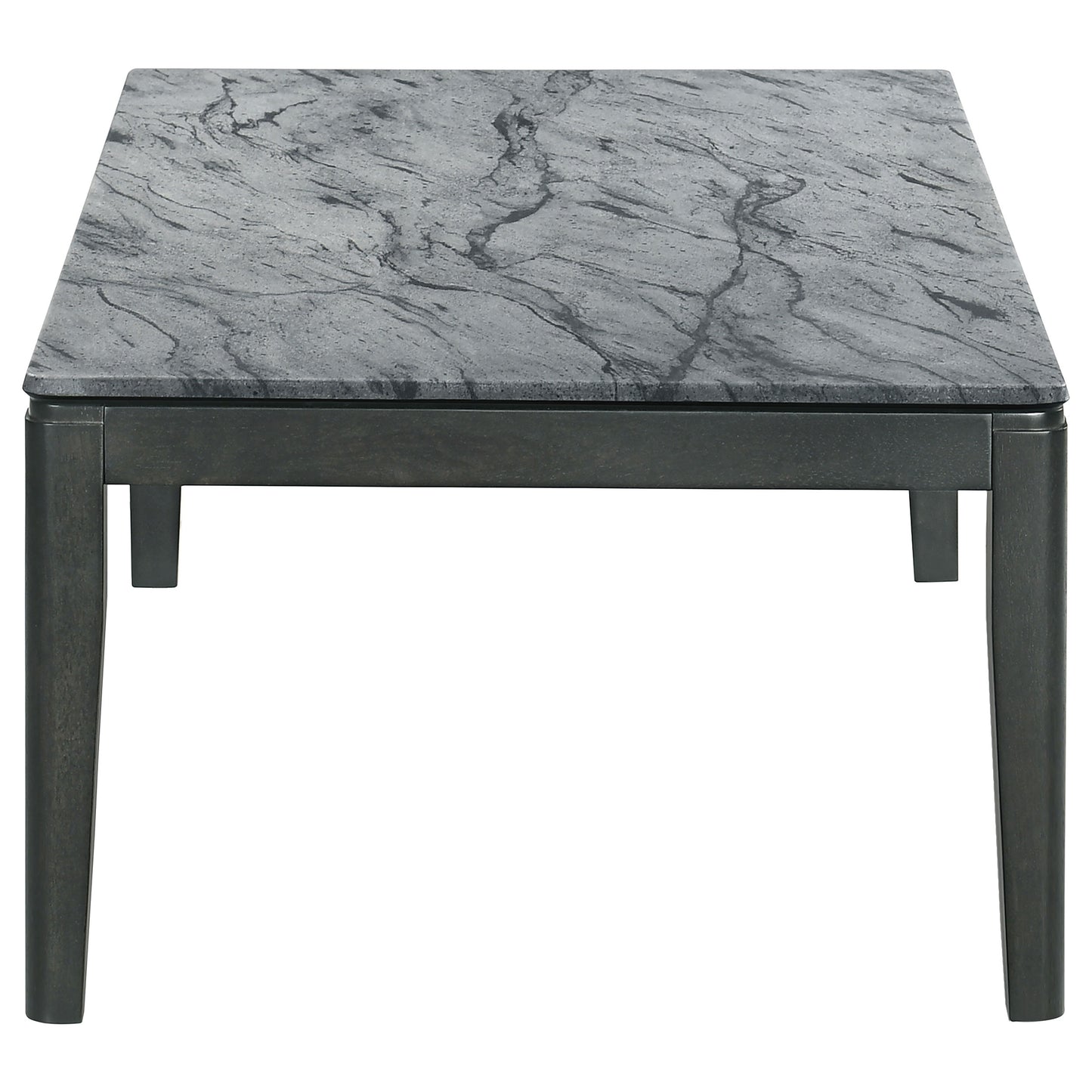 Mozzi Rectangular Faux Marble Coffee Table Grey and Black