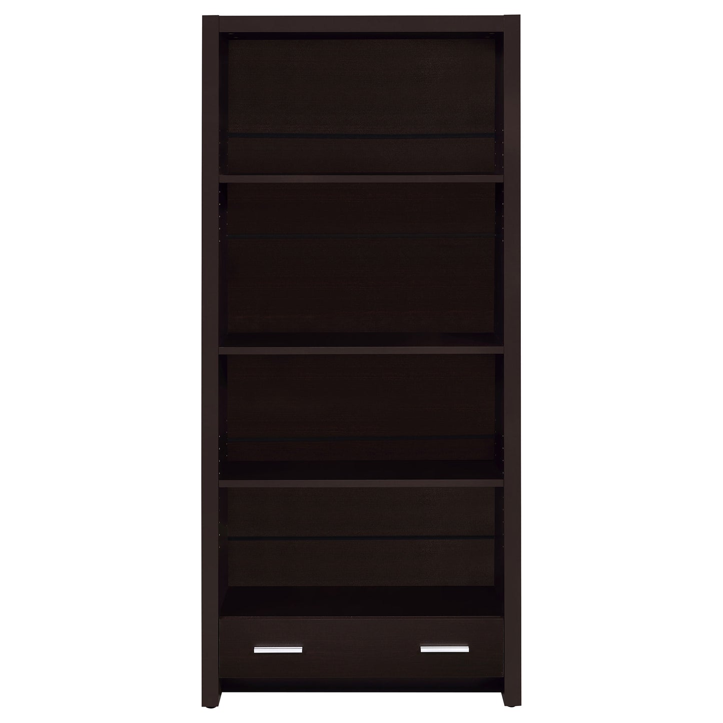 Skylar 71-inch 5-shelf Bookcase with Drawer Cappuccino