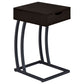 Troy 1-drawer C-Shaped Side Table Power Outlet Cappuccino