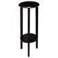 Kirk 1-shelf Round Wood Plant Stand Side Table Espresso