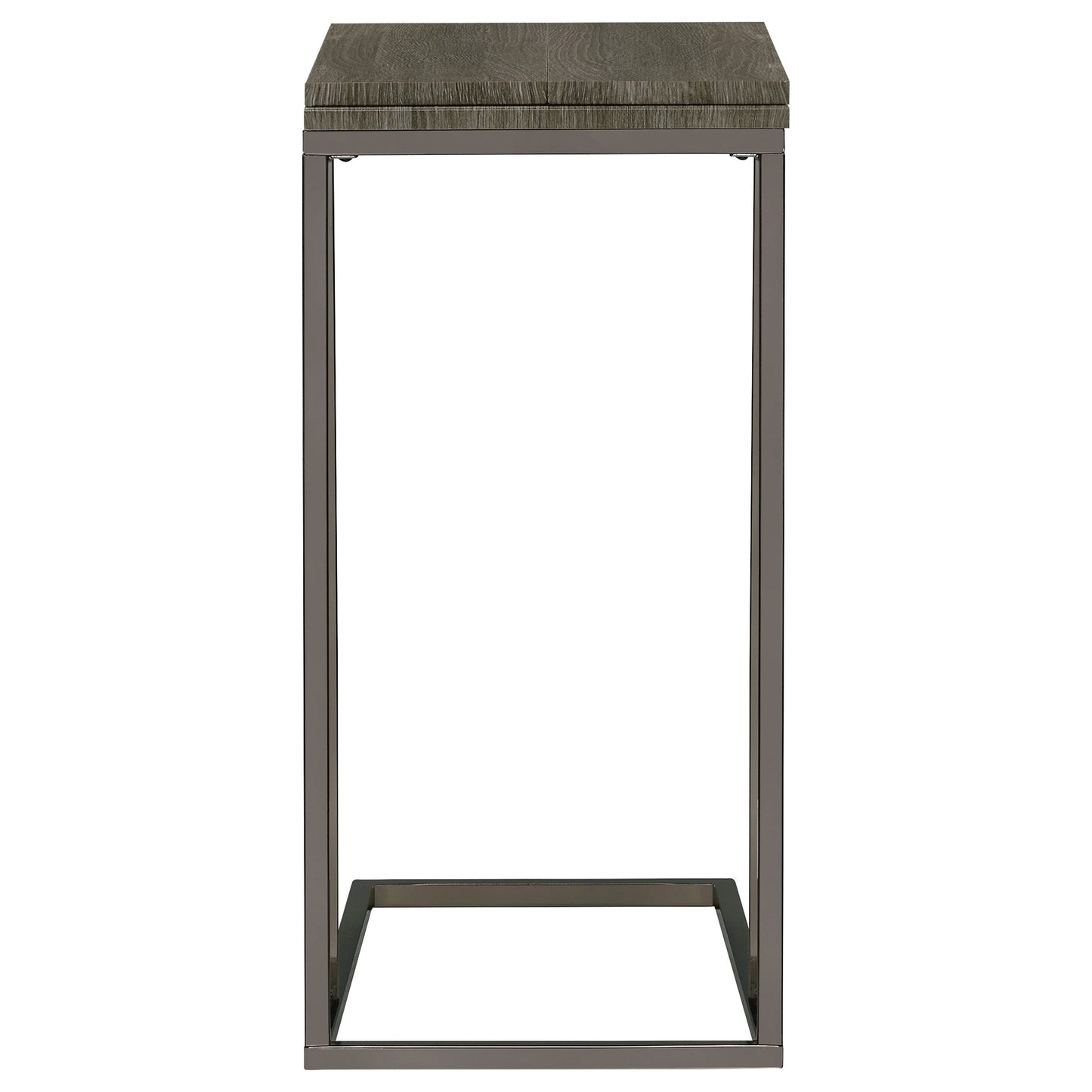 Pedro Expandable C-Shaped Sofa Side Table Weathered Grey