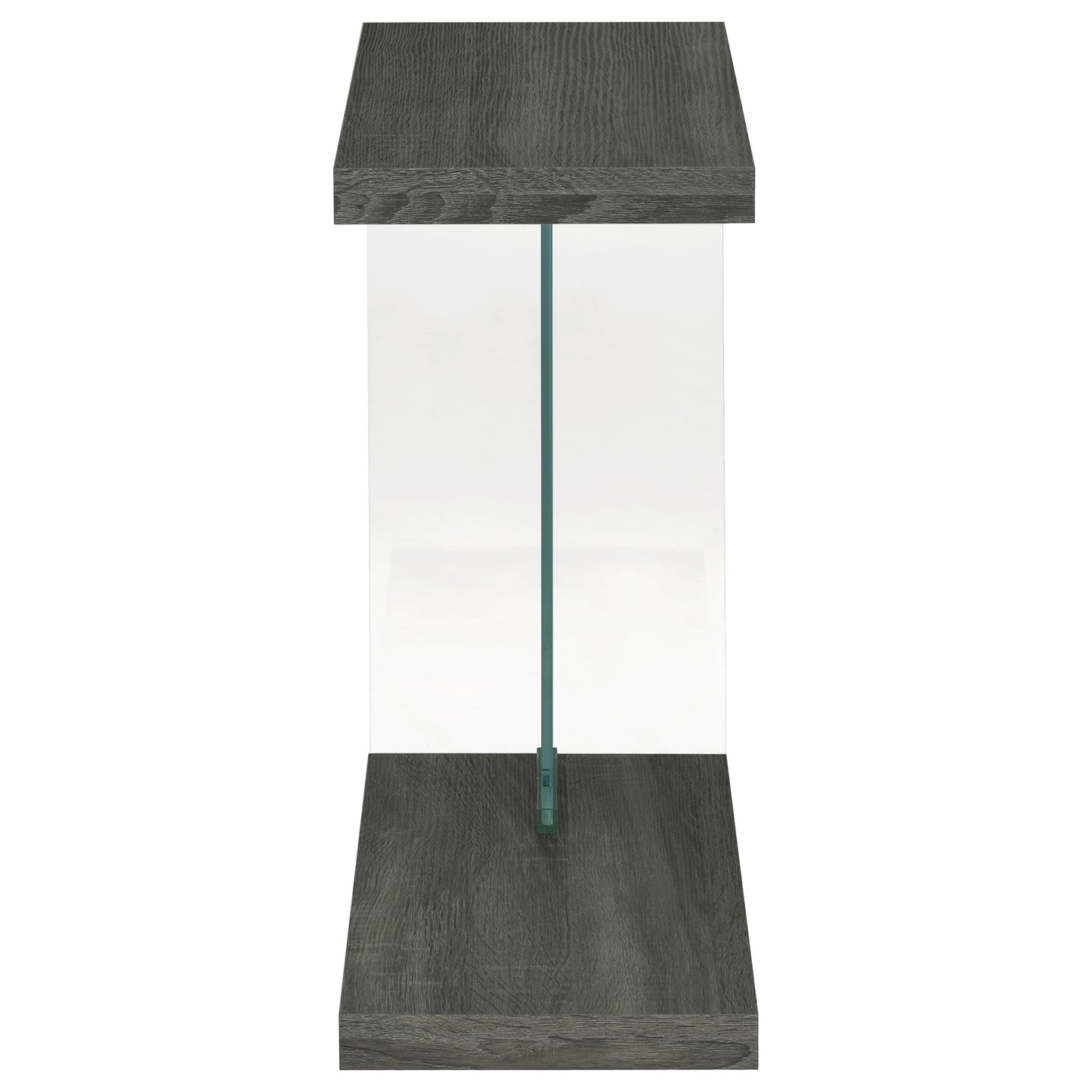 Colby Engineered Wood C-Shaped Side Table Weathered Grey