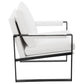 Rosalind Upholstered Track Arm Accent Chair White