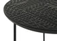 Loannis 2-piece Round Mango Wood Nesting Table Matte Black